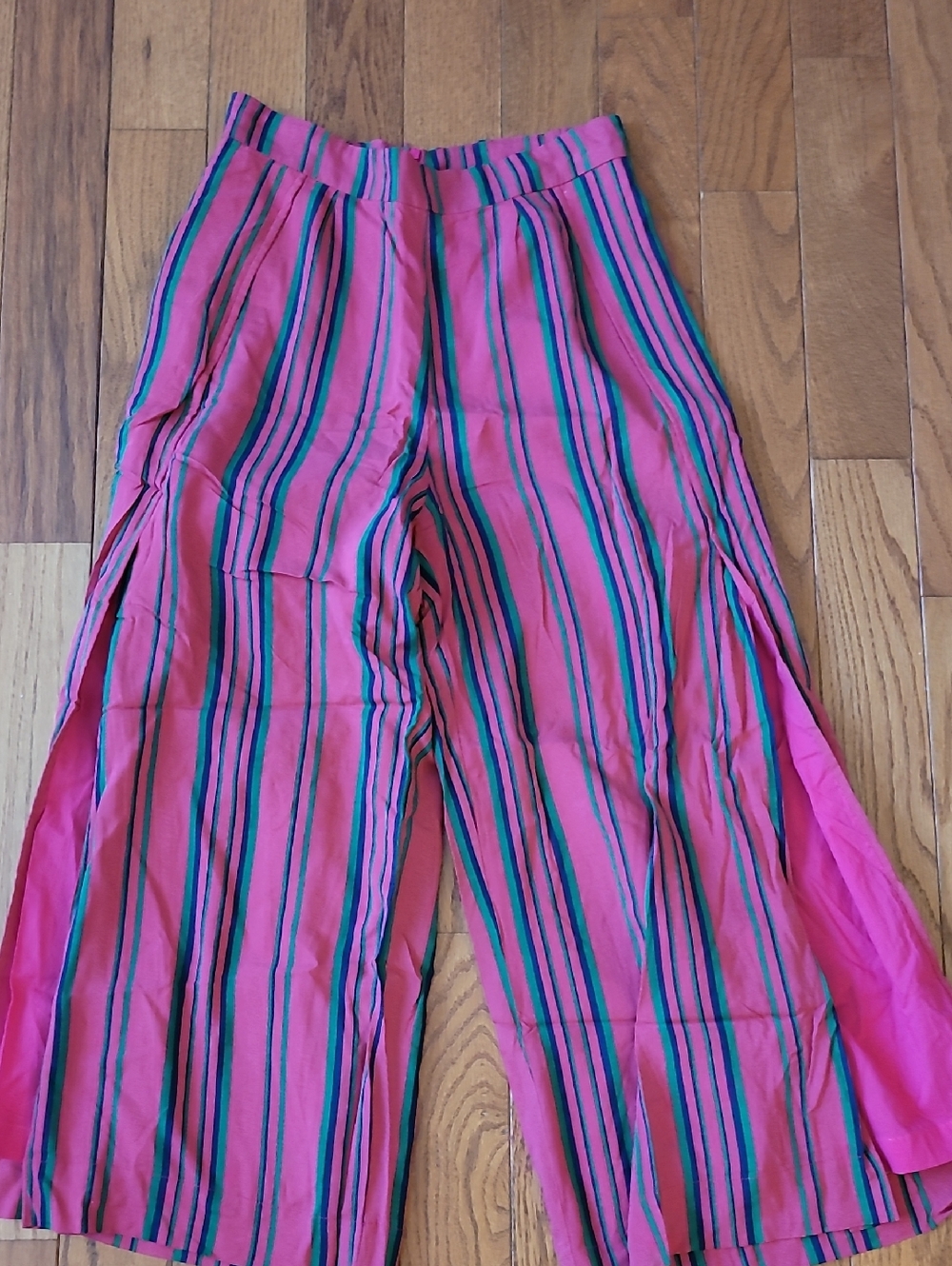 Vacate The Label Striped Wide Leg Pants